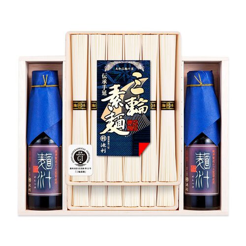 【お中元】奈良 「池利」 三輪素麺 つゆ詰合せ 50g×12《お届け期間：6月17日～8月9日》
