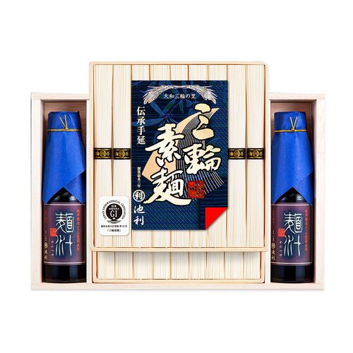 【お中元】奈良 「池利」 三輪素麺 つゆ詰合せ 50g×18《お届け期間：6月17日～8月9日》