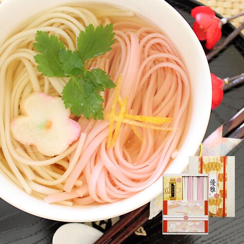 【倉入れ】優雅 ～紅白うどんの詰合せ～（ケース入数：20 , ロット：3）