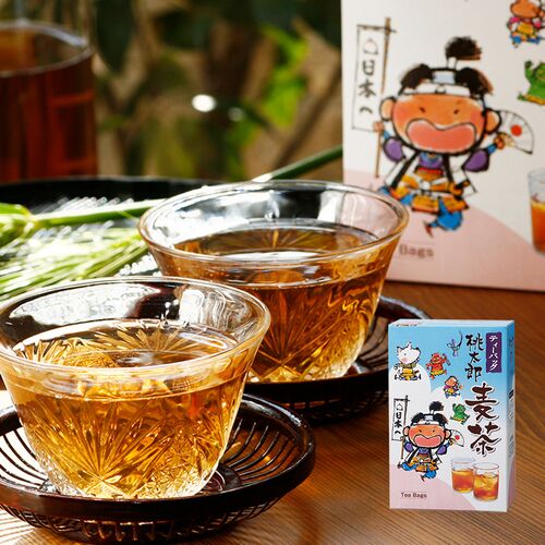 【倉入れ】岡山 桃太郎麦茶（化粧箱入り） 10g×7（ケース入数：100 , ロット：3）