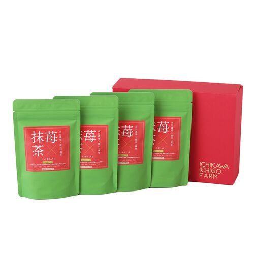 滋賀 「市川農場」 苺抹茶4個ギフト / いちご 抹茶 セット 送料無料