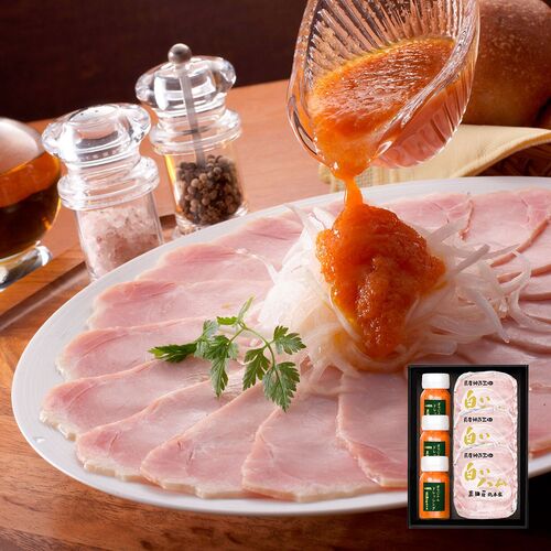 兵庫 「三田屋総本家」 ハム詰合せ（白いハム70g×3、ドレッシング120ml×3） / ハム セット 送料無料