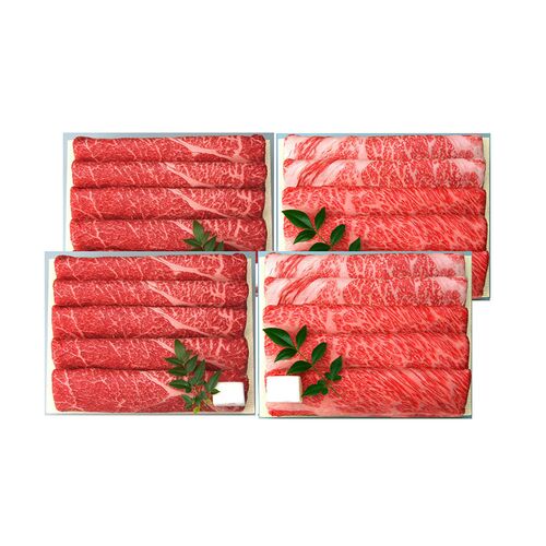 兵庫 「三田屋総本家」 黒毛和牛すき焼き・しゃぶしゃぶ用（モモ380g×2、ロース280g×2）