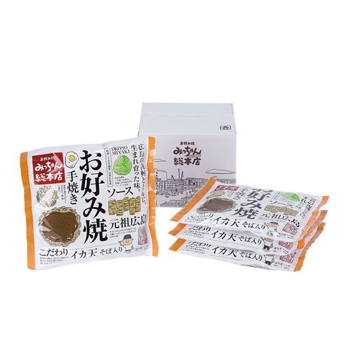 「お好み焼みっちゃん総本店」 広島流お好み焼 イカ天入4枚セット