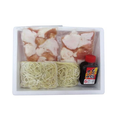 博多もつ鍋（小腸150g×3、もつ鍋濃縮ス－プ180ml×1、ちゃんぽん麺×2玉）