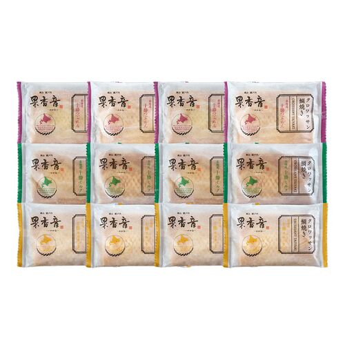 北海道 十勝クロワッサン鯛焼き3種セット（十勝つぶあん90g×4、十勝ミルク90ｇ×4、十勝カスタード90ｇ×4）