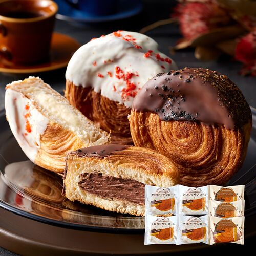 「蔵家」 クロワッサンロール2種セット（カスタード×4、チョコレートクリーム×3）