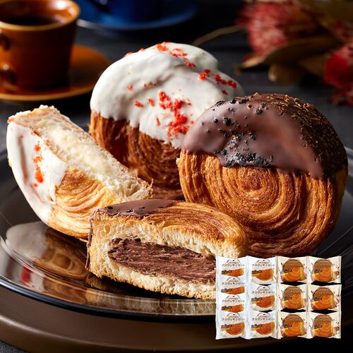 「蔵家」 クロワッサンロール2種セット（カスタード×7、チョコレートクリーム×6）