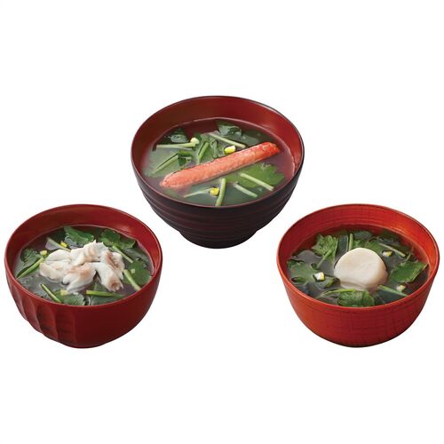 美味心 極 お吸い物＆みそ汁ギフト GZ-BO 4220-014 (油あげ、ほうれん草、長ねぎ)、(真鯛、帆立、楚蟹各1袋) / 味噌汁 インスタント 詰め合わせ セット 送料無料