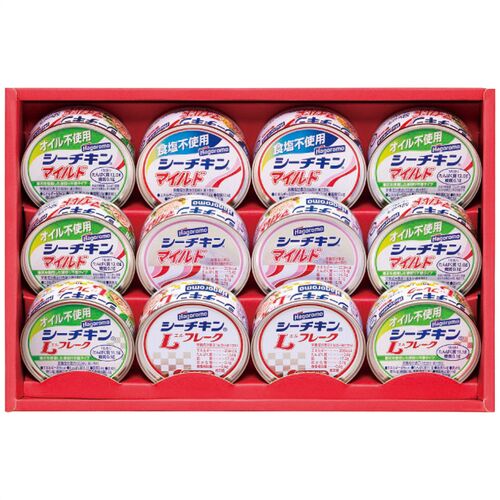 はごろもフーズ シーチキンギフト SET-30B 4240-028 (オイル不使用Lフレーク、Lフレーク、食塩不使用マイルド、マイルド各2缶、オイル不使用マイルド4缶) / シーチキン 詰め合わせ セット 送料無料