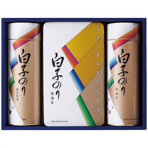 白子のり のり・お茶漬け詰合せ SA-300 4244-038 (のり茶漬け(10袋)、焼のり、味のり各1缶) / お茶漬け のり 海苔 詰め合わせ セット 送料無料