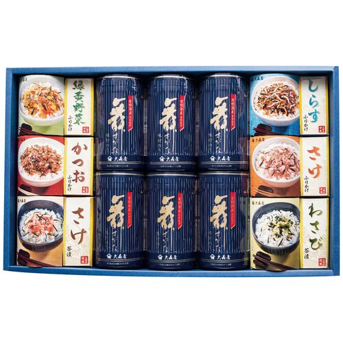 大森屋 卓上のり・お茶漬・ふりかけ詰合せ NTF-50G 4247-046　(味付のり6個、ふりかけ(緑黄野菜・かつお・さけ・しらす10袋1箱)、茶漬(さけ6袋、わさび6袋各1箱)) / お茶漬け のり 海苔 詰め合わせ セット 送料無料