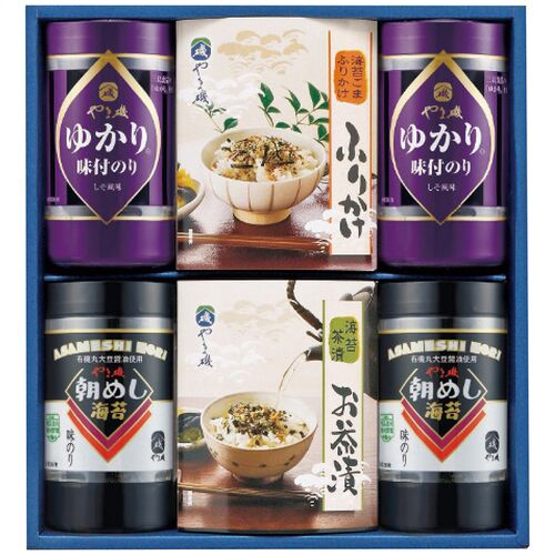 やま磯 海苔・茶漬・ふりかけ詰合せ 味ぐるめ-24G 4247-072　(味付のり、しそ風味のり各2個、のり茶漬、のりふりかけ各1箱) / のり 海苔 詰め合わせ セット 送料無料
