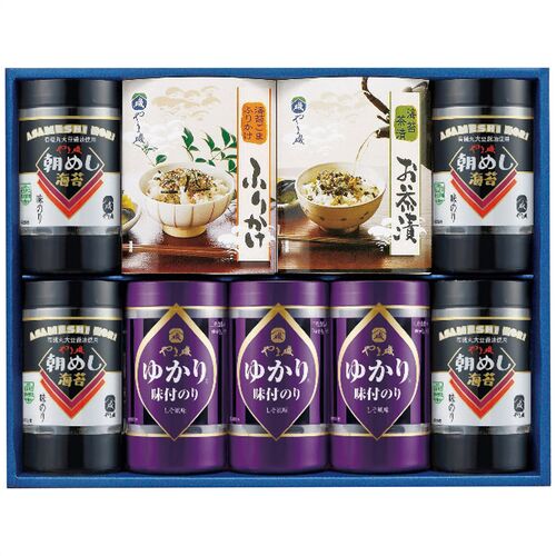 やま磯 海苔・茶漬・ふりかけ詰合せ 味ぐるめ-36G 4247-084　(味付のり4個、しそ風味のり3個、のり茶漬、のりふりかけ各1箱) / のり 海苔 詰め合わせ セット 送料無料