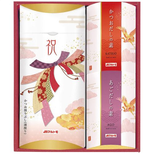 マルトモ 祝シリーズ かつおパック詰合せ 祝-15KR 4253-013　(花つや削りパック、かつおだしの素、あごだしの素各1箱) / かつお節 詰め合わせ セット 送料無料