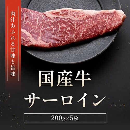 国産牛サーロインステーキ 200g×5枚 / 牛肉 ギフト 送料無料