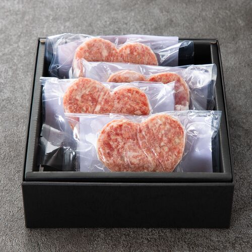 国産牛あいびきハートハンバーグ100g× 4個 / ハンバーグ ギフト 送料無料