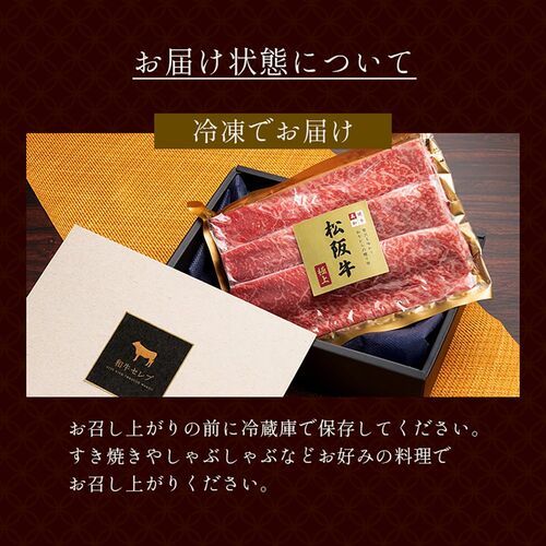 松阪牛 すき焼き・しゃぶしゃぶ用 肩ロース 250g×1P / 牛肉 ギフト 送料無料