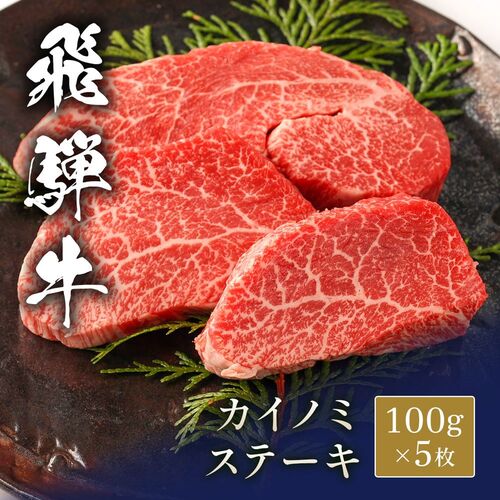 飛騨牛 ステーキ カイノミ 100g x 5枚 / 牛肉 ギフト 送料無料