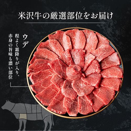 米沢牛 焼肉 ウデ 200g / 牛肉 ギフト 送料無料