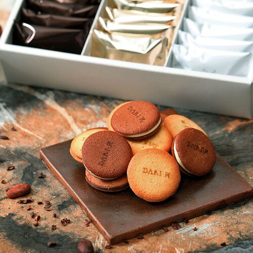 京都 「dari K」 カカオサンドクッキー24枚（ダーク・ミルク・ホワイト） 3種×各8枚 / ダリケー クッキー ギフト 送料無料