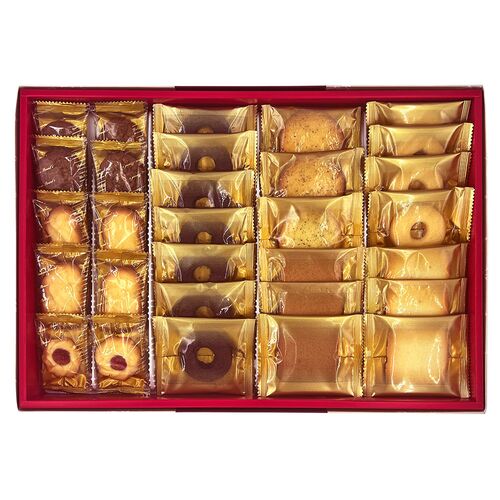 【お歳暮】「ラミ・デュ・ヴァン・エノ」 焼菓子詰合せ（豆乳リング、珈琲ココナッツ、エスリング×各4、ラングドシャ、カフェラングドシャ、アールグレイ×各3、ココアリング×7、ミニラズリン×2）《お届け期間：11月18日～12月25日》 / 常温 ギフト 送料無料