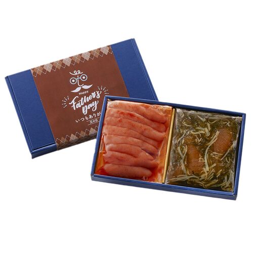 【父の日】福岡 「博多紀久屋」 無着色明太子・数の子松前セット《お届け期間：2026年6月20日～2026年6月21日》 / 冷凍 送料無料