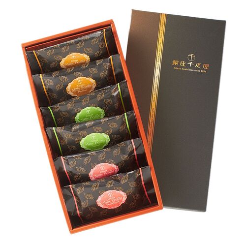 【倉入れ】「銀座千疋屋」 銀座ミルフィーユ 3種×各2個 (ケース入数：12,ロット：1) / 常温 ギフト 送料無料