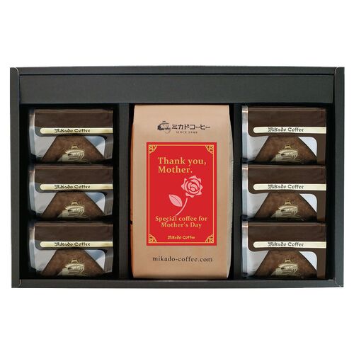 【母の日】コーヒー＆トリュフショコラケーキギフト（コーヒー150g×1、トリュフショコラ×6）《お届け期間：2026年5月9日～2026年5月10日》 / セット 常温 送料無料