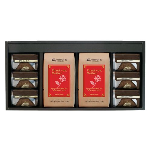 【母の日】コーヒー＆トリュフショコラケーキギフト（コーヒー150g×2、トリュフショコラ×6）《お届け期間：2026年5月9日～2026年5月10日》 / セット 常温 送料無料