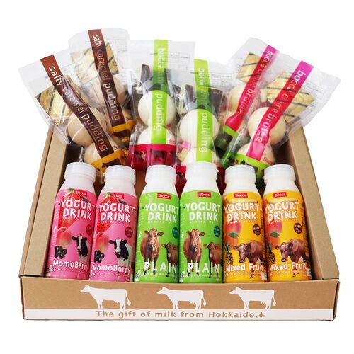 Bocca 2個入プリン＆飲むヨーグルト 6本セット / 牧家 北海道 プリン セット 冷蔵 送料無料