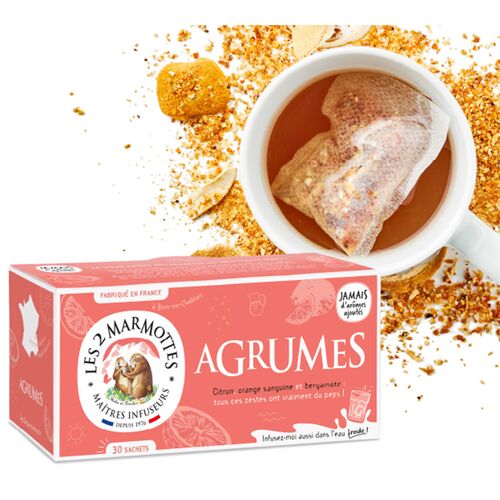 【倉入れ】LE 2 MARMOTTES ハーブティー シトラスブレンド（30袋入）（ケース入数：10,ロット：1） / 紅茶 ティーバッグ 常温 送料無料