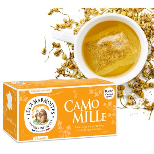 【倉入れ】LE 2 MARMOTTES ハーブティー カモミール（30袋入）（ケース入数：10,ロット：1） / 紅茶 ティーバッグ 常温 送料無料