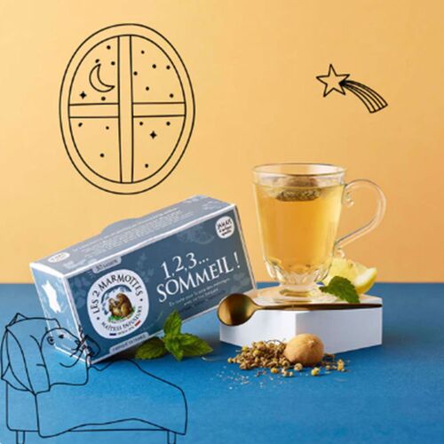 【倉入れ】LE 2 MARMOTTES ハーブティー レモンバーム＆カモミール（30袋入）（ケース入数：10,ロット：1） / 紅茶 ティーバッグ 常温 送料無料