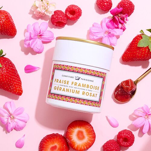 【倉入れ】CONFITURE PARISIENNE フレーズ フランボワーズ ゼラニウム 250g（ケース入数：12,ロット：1） / ジャム 常温 送料無料