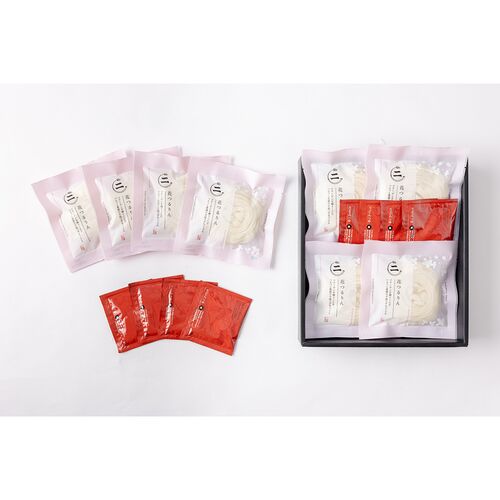 花つるりん半生手延べうどんつゆ付き8食セット / 常温 送料無料