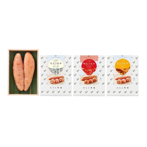 福岡 「鳴海屋&たらこ食堂」 辛子明太子&明太コルネ・たらコルネ4点セット / 明太子 たらこ 冷蔵 送料無料