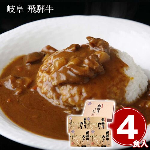 岐阜 飛騨牛カレーセット 4食 / 冷凍 送料無料