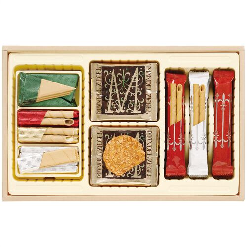 本髙砂屋 菓子詰合せ(エコルセ三角8包・短冊8包・丸型各4包・マンデルチーゲル16枚・モンロワ10包・ヘーゼルナッツ5包) EMR50 1182-061 / 常温 送料無料 洋菓子 ギフト 詰め合わせ セット