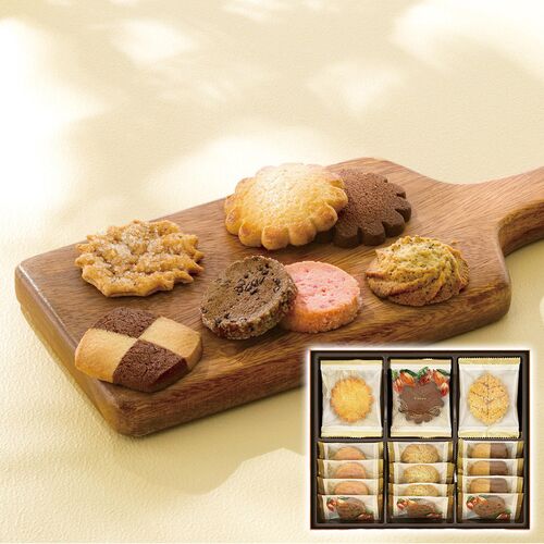 メリーチョコレート クッキーコレクション(チョコレートチップ・ストロベリーチョコレートチップ・ジャンドゥヤ＆ホワイト・ダージリンティー各3枚・バター・カカオ・リーフパイ各2枚) CC-SH 1187-011 / 常温 送料無料 洋菓子 ギフト 詰め合わせ セット