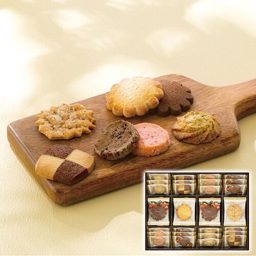 メリーチョコレート クッキーコレクション(カカオ・チョコレートチップ・ストロベリーチョコレートチップ・ジャンドゥヤ＆ホワイト・ダージリンティー各6枚・バター・リーフパイ各3枚) CC-S 1187-035 / 常温 送料無料 洋菓子 ギフト 詰め合わせ セット