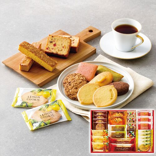 ひととえ スイーツファクトリー(オレンジマドレーヌ・ブラウニー各3個・ケーキ(ストロベリーショコラ3個・ブラウンシュガーパウンド・アーモンドキャラメル各2個)・ピスタチオフィナンシェ2個・クッキー(チョコチップ4個・レモン5個)) SFC-25 1190-044 / 常温 送料無料 ギフト 詰め合わせ セット