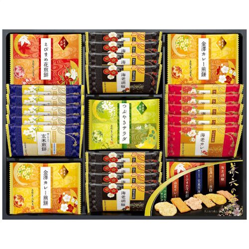 金澤兼六製菓 兼六の華 6種 KRN-20R 1202-065 / 常温 送料無料 せんべい 煎餅 ギフト 詰め合わせ セット