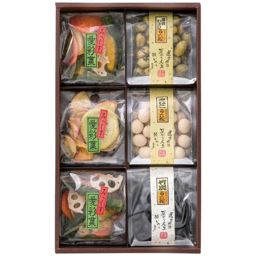 豆徳 六つの彩 IH-6 1204-045 / 常温 送料無料 おかき 豆菓子 ギフト 詰め合わせ セット
