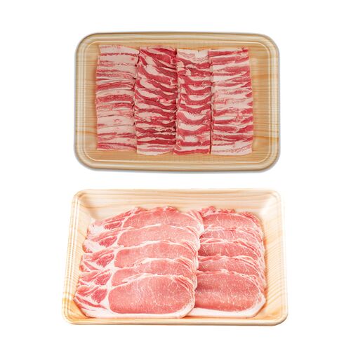 ボーノポーク岐阜 焼肉食べ比べセット（ばら400g、ロース400g） / 冷凍 送料無料