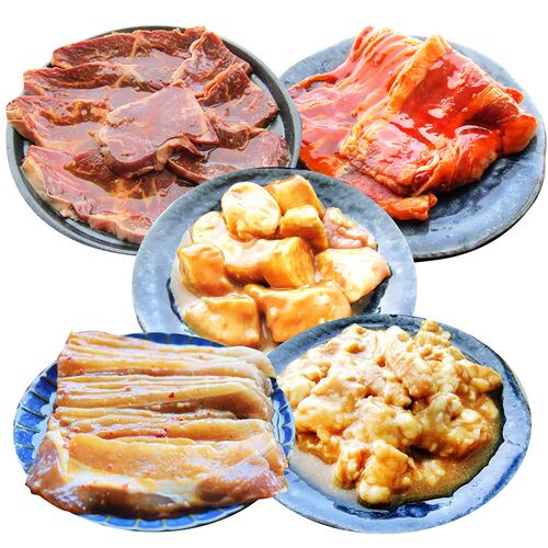 5種の焼肉食べ比べセット / 冷凍 送料無料