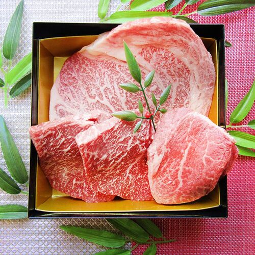 香川 オリーブ牛＆豚の食べ比べ ステーキ＆スライス2段重箱 / 冷凍 送料無料