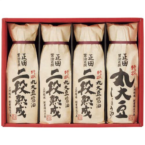 正田醤油 醤油百撰ギフト（特撰丸大豆しょうゆ1本・二段熟成しょうゆ3本） EOV-30 1237-070 / 常温 送料無料 セット