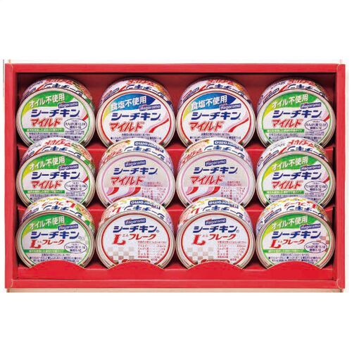 はごろもフーズ シーチキンギフト（オイル不使用Lフレーク・Lフレーク・食塩不使用マイルド・マイルド各2缶・オイル不使用マイルド4缶） SET-30B 1238-022 / 常温 送料無料 セット