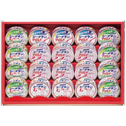 はごろもフーズ シーチキンギフト（オイル不使用Lフレーク・オイル不使用マイルド各4缶・Lフレーク・食塩不使用マイルド各3缶・マイルド6缶） SET-50B 1238-046 / 常温 送料無料 セット
